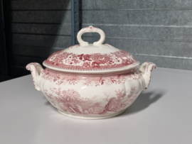 Villeroy en Boch Burgenland rood Dekschaal Terrine mét uitsparing lepel