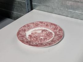 Engels rood decor River Scene Ontbijtbord  19,5 cm