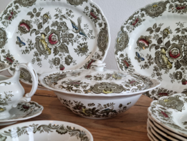 Engels Ridgway Windsor groen gekleurd compleet Servies 6 persoons