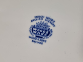 Engels blauw Woods Ware  robuuste Serveerschaal 42,5 cm