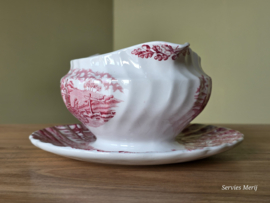 Engels rood Myott Royal Mail Postkoets Sauskom op vaste onderschotel