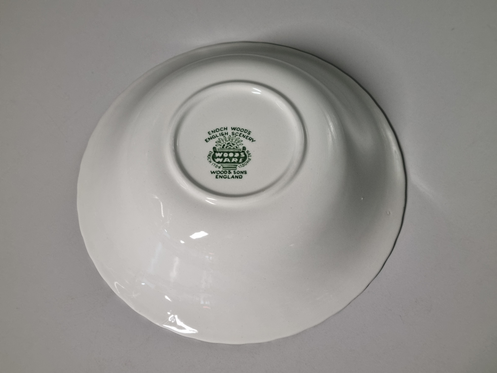 Engels groen Wood & Sons Woods Ware hoge schaal 21 cm