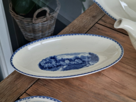 Landschap Blauw Societe Ceramique blauw Ontbijtservies 4-pers. (rond model)