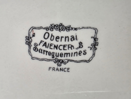 Frans Sarreguemines Obernai groot bord 31,5 cm