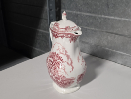 Engels rood Jachtservies Myott's Country Life Mokka pot