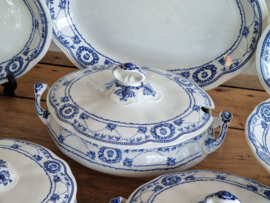 Engels blauw Ethelwyn Bishop & Stonier compleet servies 12 personen
