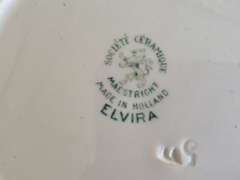 Societe Ceramique Elvira groen set 2x Bord 19,5 cm