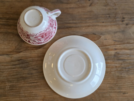 Societe Ceramique decor Casino rood kop en schotel