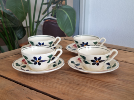 Apart Boerenbont Societe Ceramique decor Triumph Set 4x kop en schotel