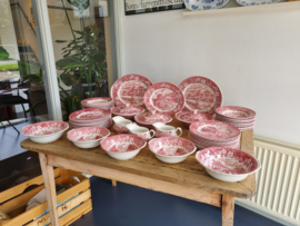 Engels rood Royal Tudor Ware Coaching Taverns Eetservies 20-persoons