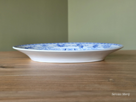 Potiche blauw Petrus Regout ovale schaal 29 cm