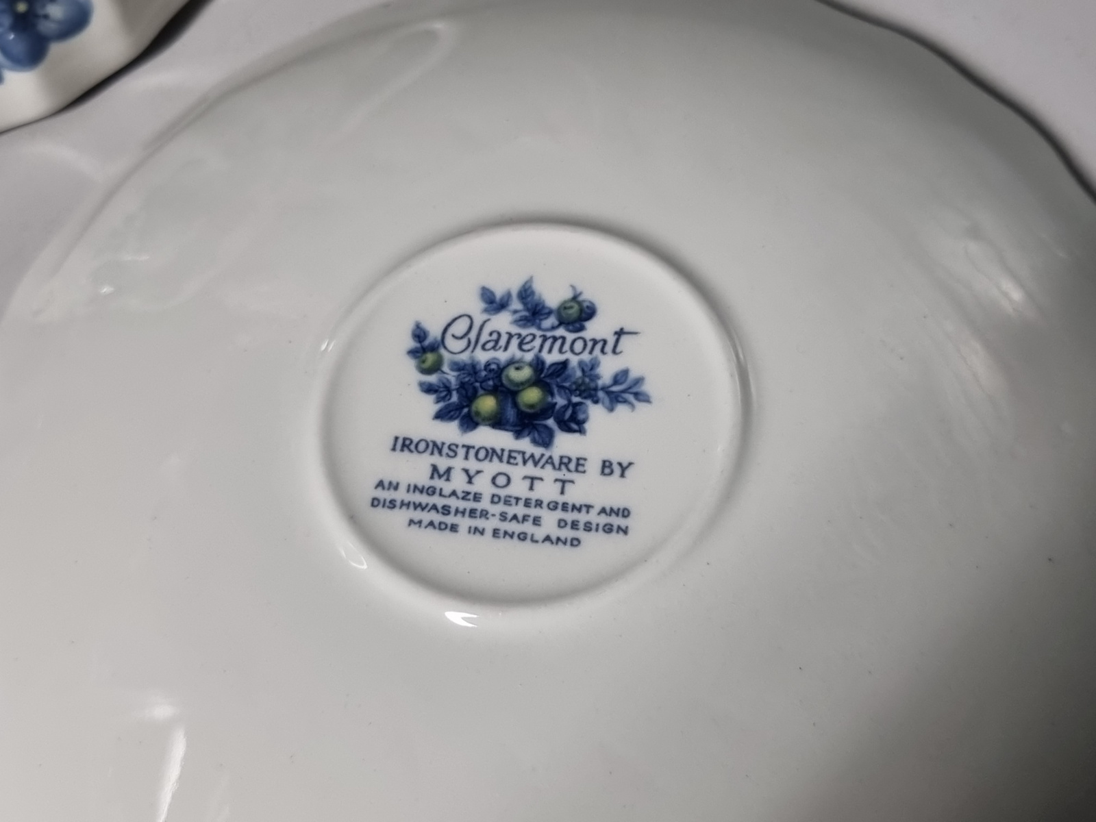 Engels blauw Myott Claremont kop en schotel