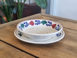 Boerenbont Societe Ceramique 483a Fruittest op onderbord