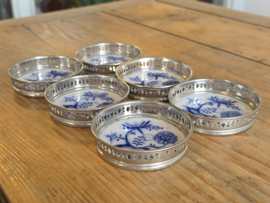 Zwiebelmuster onbekend merk Set 6x Onderzetter 7,5 cm