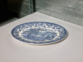 Engels blauw Ironstone EIT Ltd England Schaal 29 cm (wagen)