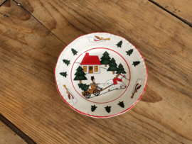 Engels Mason's Christmas Village 1983 Kerstservies Gebaksbordje 14,5 cm