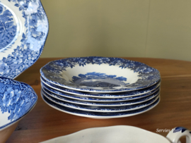 Engels blauw Enoch Wedgwood Woodland serviesset 6 personen