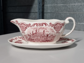 Engels rood Enoch Wedgwood Royal Homes of Britain compleet servies 6 personen