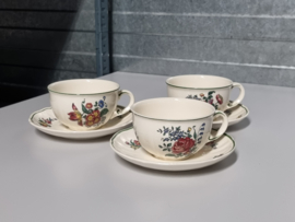 Villeroy en Boch Alt Strassburg Set 3x Thee Kop en schotel 9,5 cm (B Keus!)