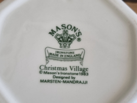 Engels Mason's Christmas Village 1983 Kerstservies Serveerschaal (vierkant)
