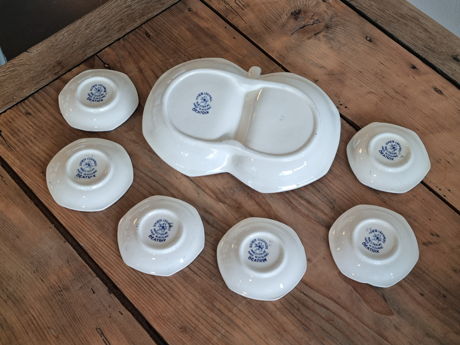 Beatrix Societe Ceramique Serveersetje Petit-Four 6-pers.