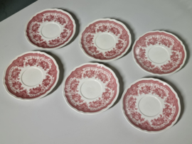 Villeroy en Boch Fasan rood set 6x Soepkom met Schotel