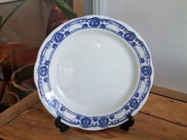 Engels blauw Ethelwyn Bishop & Stonier rond serveerbord groot 33,5 cm