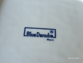 Blue Danube botervloot hoge schaal vierkant 20,5 cm