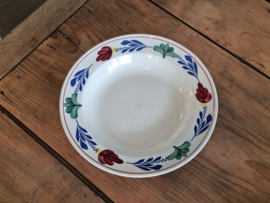 Boerenbont Boch diep pasta curry bord 24,5 cm (oude groen/zwarte stempel)