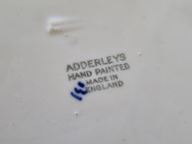 Engels Boerenbont Adderleys set 2x ovale Serveerschaal 28,5 cm