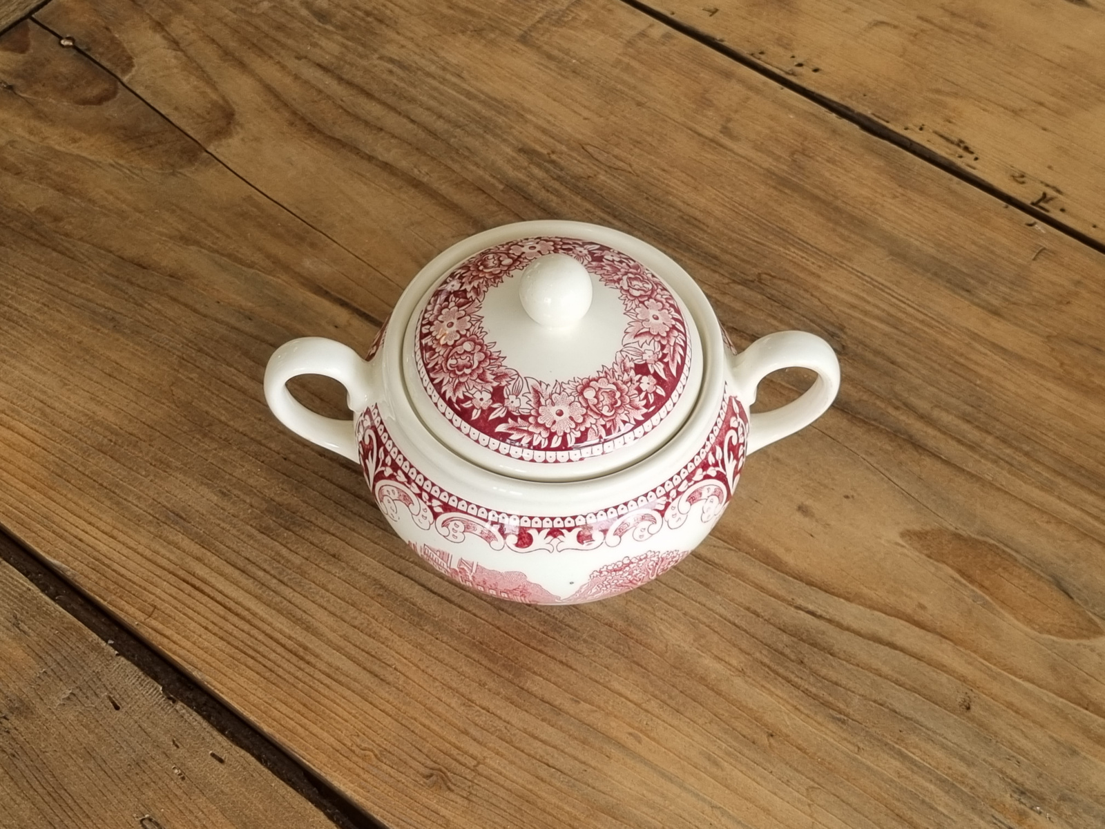 Regout Castillo rood Suikerpot (rond model)