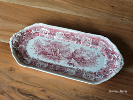 Villeroy en Boch Burgenland rood rechthoekige schaal 34 cm