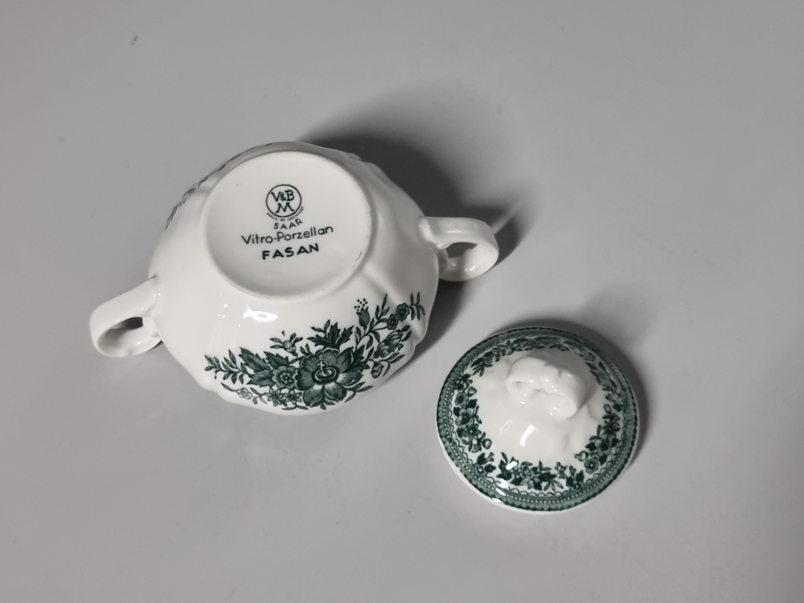 Villeroy en Boch Fasan groen suikerpot klein model