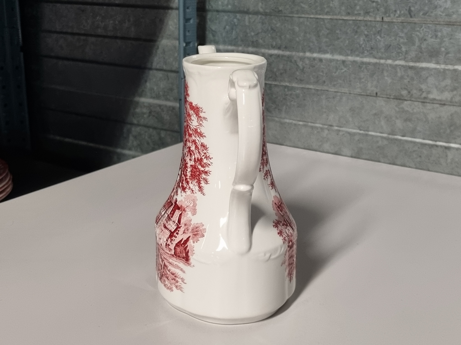 Engels rood Meakin Romantic England koffiepot zonder deksel