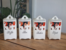 Societe Ceramique decor Faust set 4x Voorraadpot