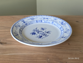 Potiche blauw Petrus Regout groot bord 30 cm