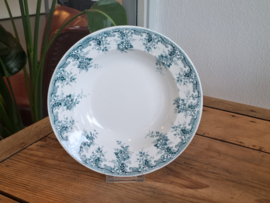 Societe Ceramique Andree petrol Diep Pasta Curry Bord 23,5 cm