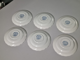 Engels Ridgway Windsor blauw Set 6x Soepkom met schotel