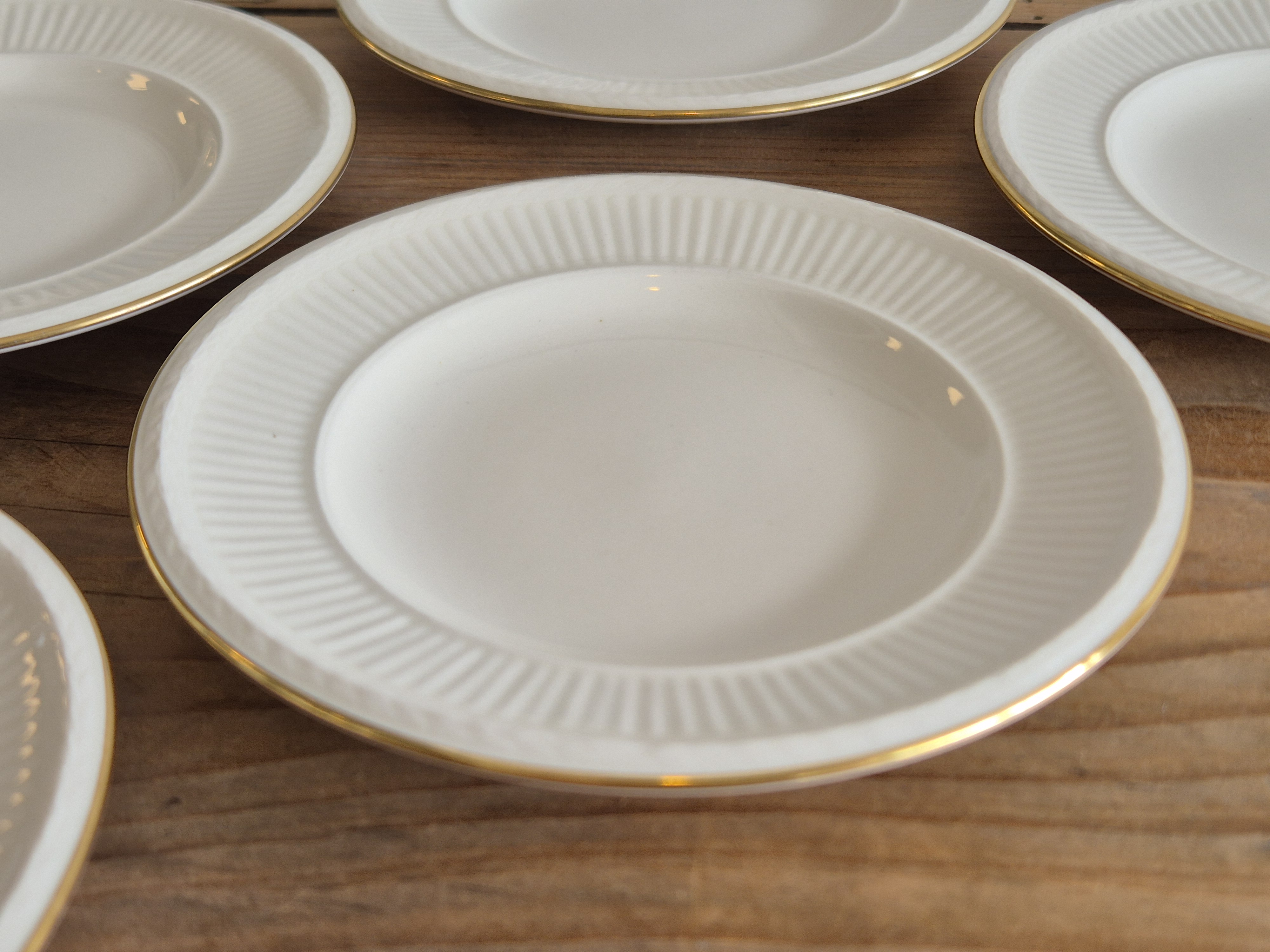 Wedgwood Edme Jubilee Goudrand set 6x Amuse bordje 13 cm