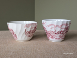 Engels rood Myott Royal Mail Postkoets set 2x Kommetje