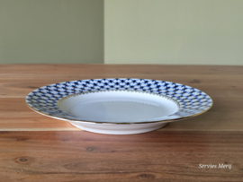 Lomonosov blauw Cobalt plat dinerbord 24 cm