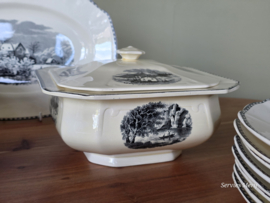 Landschap Zwart Societe Ceramique compleet servies 8 personen