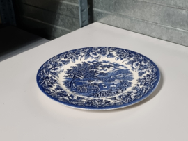 Engels blauw Ironstone EIT Ltd England plat dinerbord 24,5 cm (wagen)