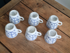 Societe Ceramique Saks set 6x Koffie Kop en Schotel