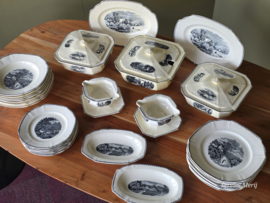 Landschap Zwart Societe Ceramique compleet servies 8 personen