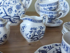 Engels blauw Enoch Wedgwood Blue Onion ontbijtservies 6 personen