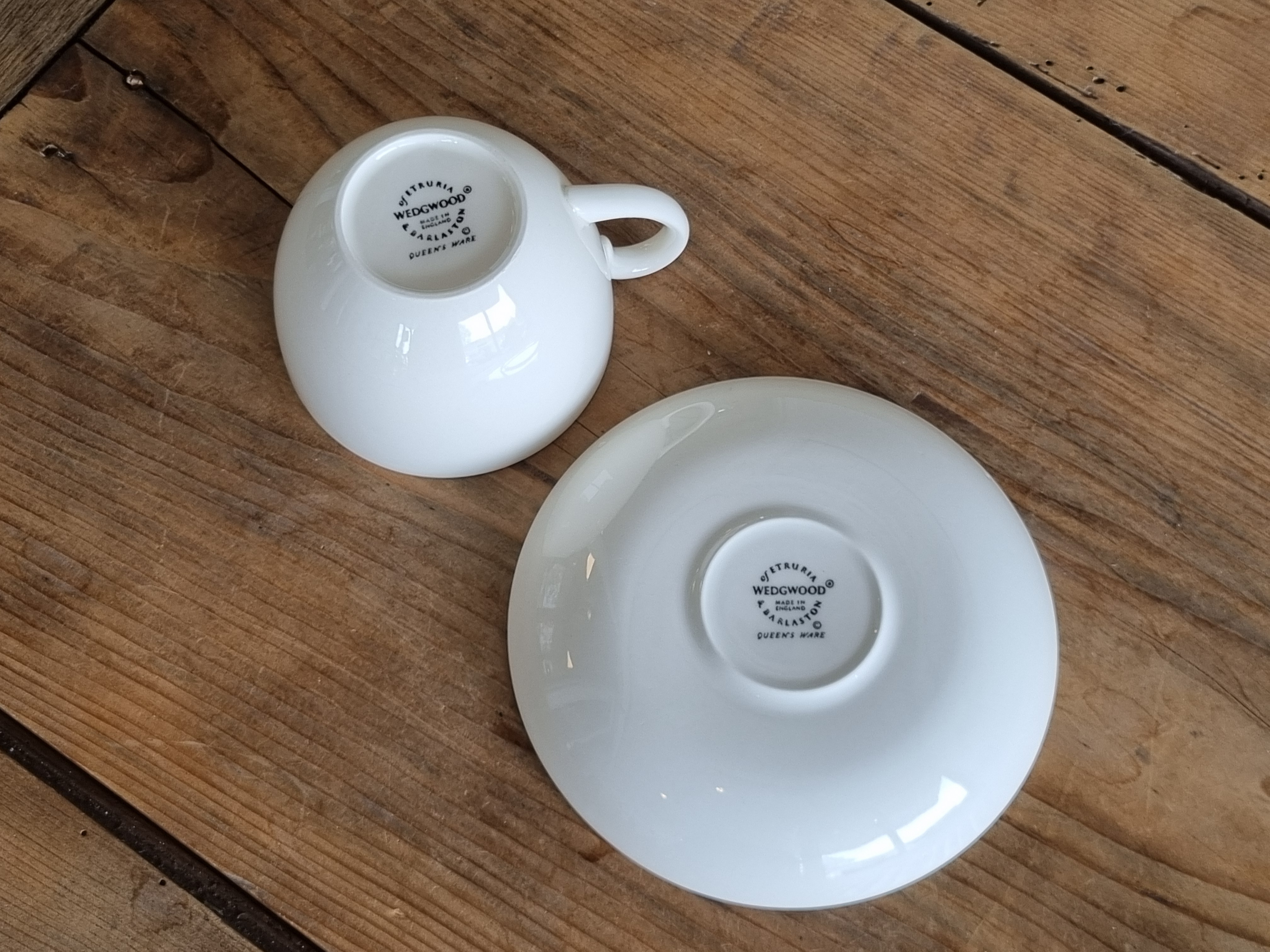 Wedgwood Queen's Ware Kop en schotel 8,5 cm