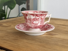 Tea Drinker Societe Ceramique rood Kop en schotel 9 cm