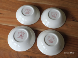 Engels rood Enoch Wedgwood Lochs of Scotland set 4x schaaltje 12,5 cm