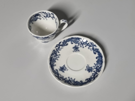 Villeroy en Boch Valeria blauw Koffie Kop en schotel